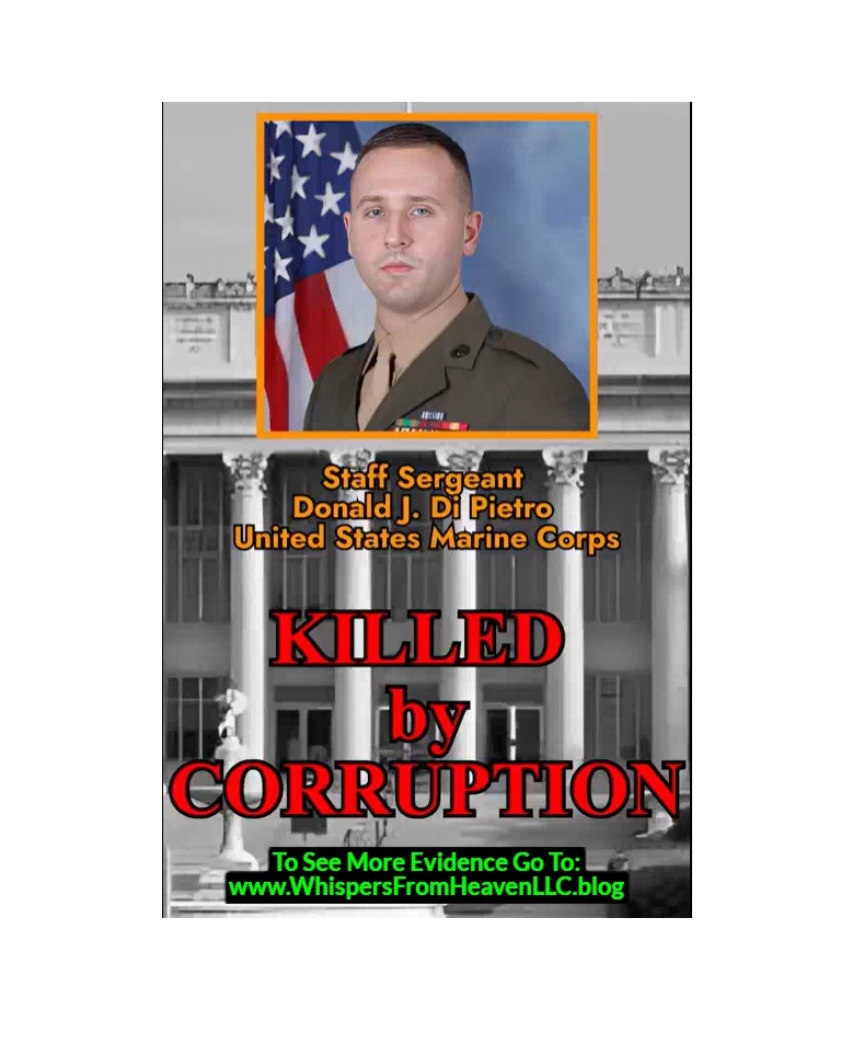 28. If you had the evidence that Judge Thomas Gossett of San Angelo Texas was responsible for the death of your son Ssgt Donald J. Di Pietro USMC would you give up fighting for&nbsp;justice?